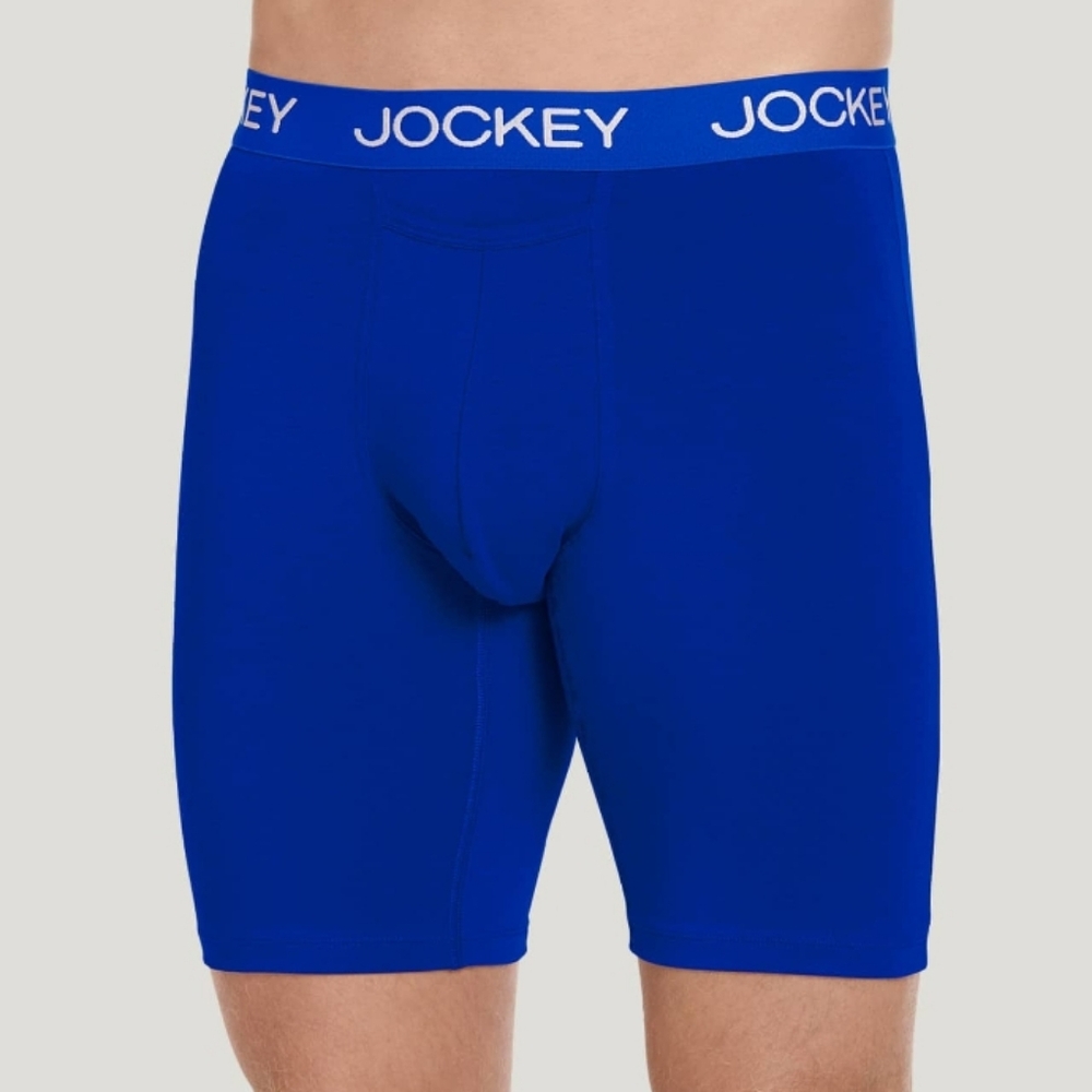 🍆Jockey Sport Silver Cotton Stretch 9" Long Leg Boxer Brief🍆 - Picture 9 of 10